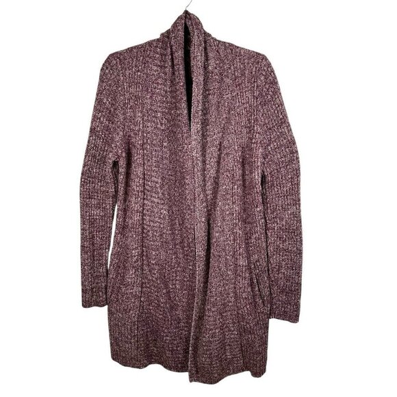 Barefoot Dreams Cozychic Lite Montecito Cardi Cardigan Wrap Heathered‎ Plum Sz M - Picture 1 of 12